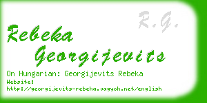 rebeka georgijevits business card
